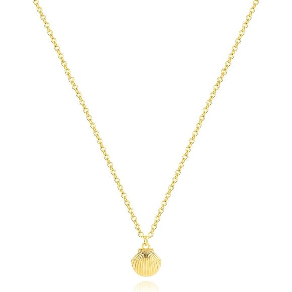 🆕 Women Gold Sun Moon Shell Summer Necklace Trendy Dainty Charm Simple Jewelry - Picture 8 of 8